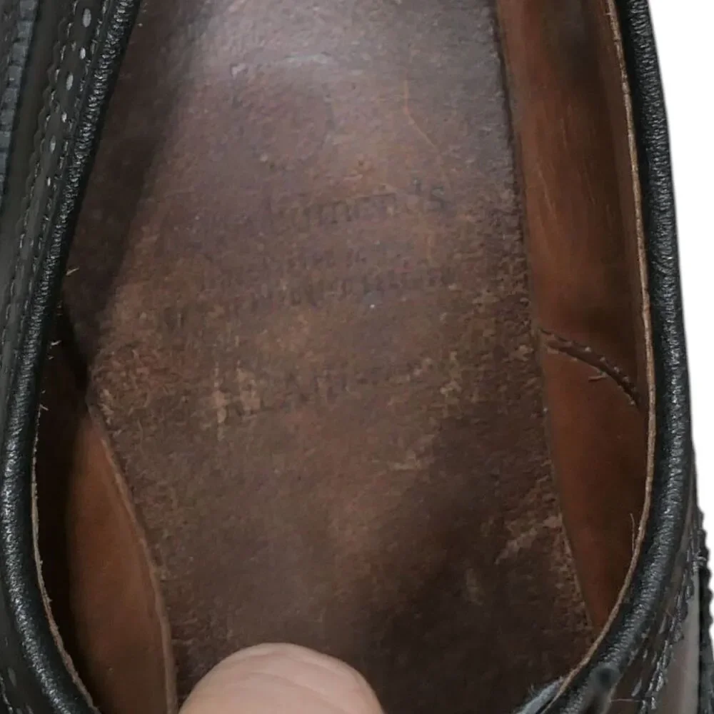 Allen Edmonds MCALLISTER Men's Leather Wingtip Oxford Brogue Shoes 9.5 D Black